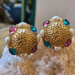 Vintage gemstones earrings